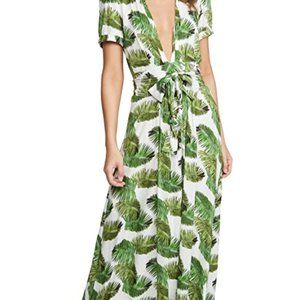 Melissa Odabash Lou Dress Palm White NWT Size Large